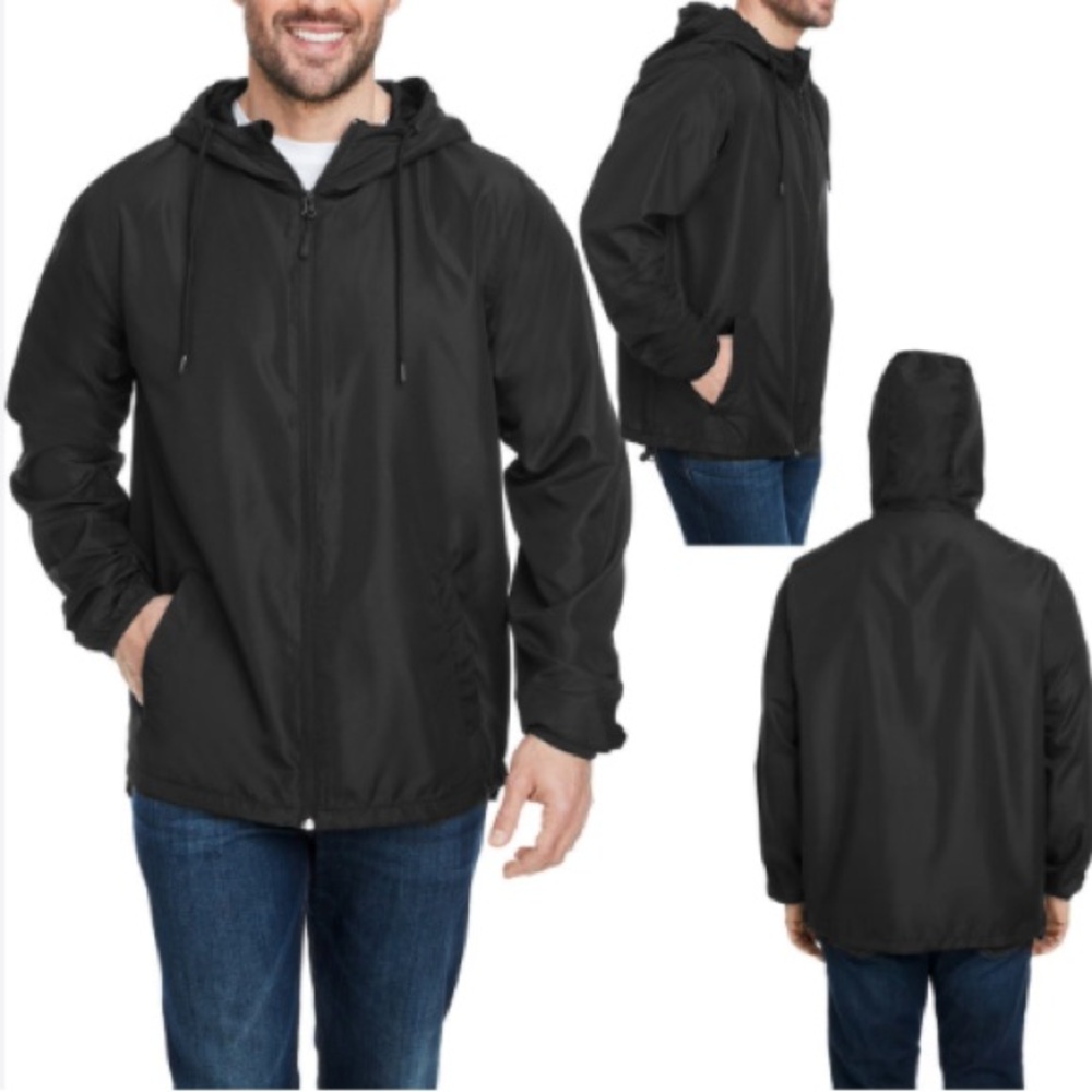 GOODFELLOW Men’s Waterproof Black lightweight windbreaker jacket | M